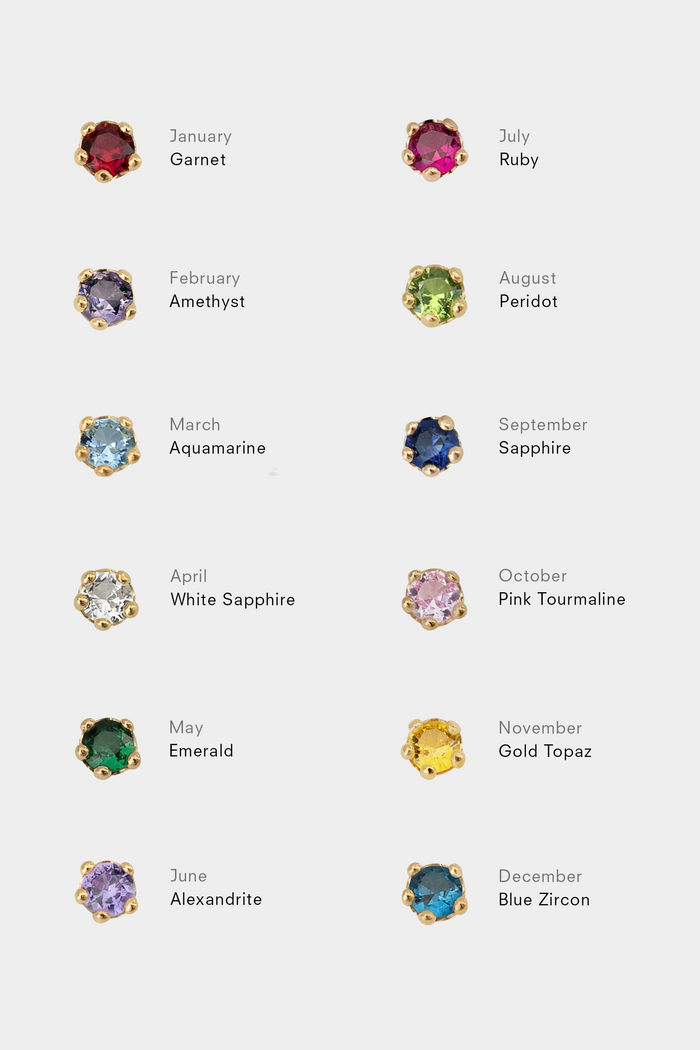 Kara Yoo Jewelry Birthstone Earrings