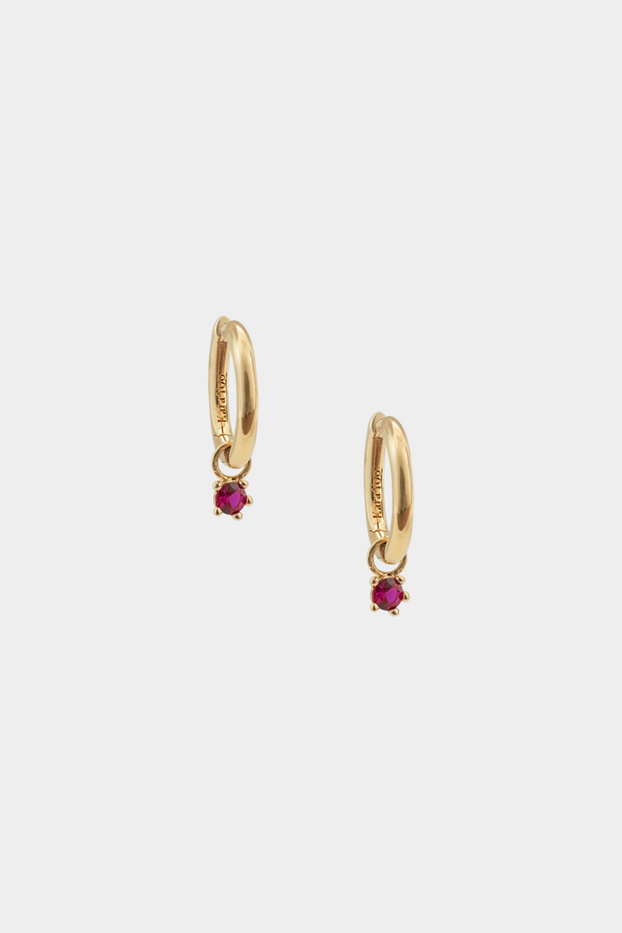 Kara Yoo Jewelry Birthstone Hoops