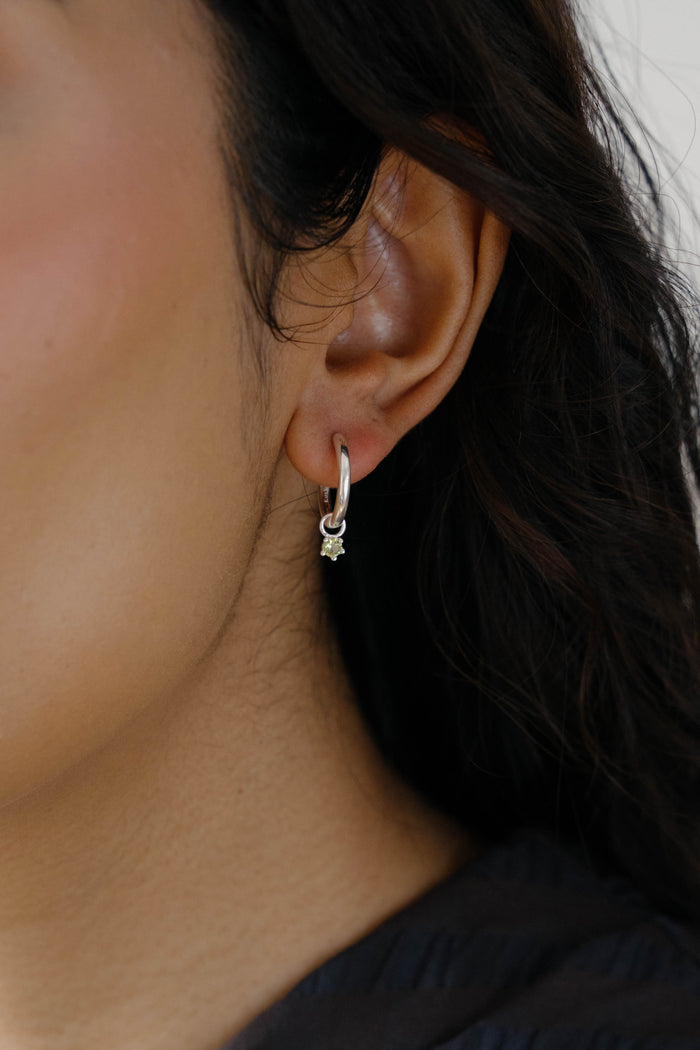 Kara Yoo Jewelry Birthstone Hoops