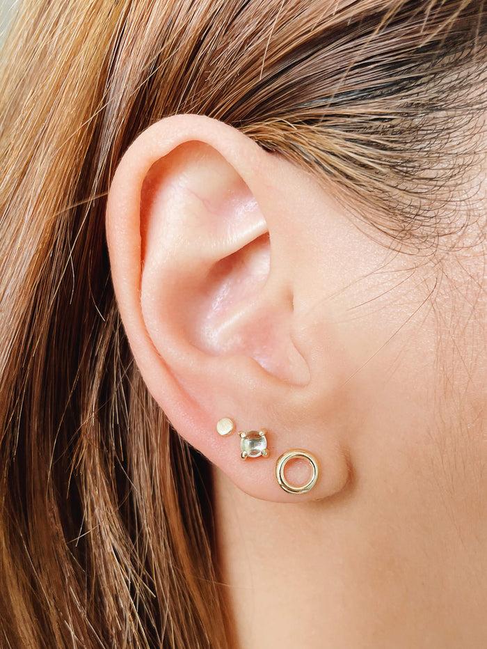 Kara Yoo Jewelry Edna Studs Solid 14K Gold