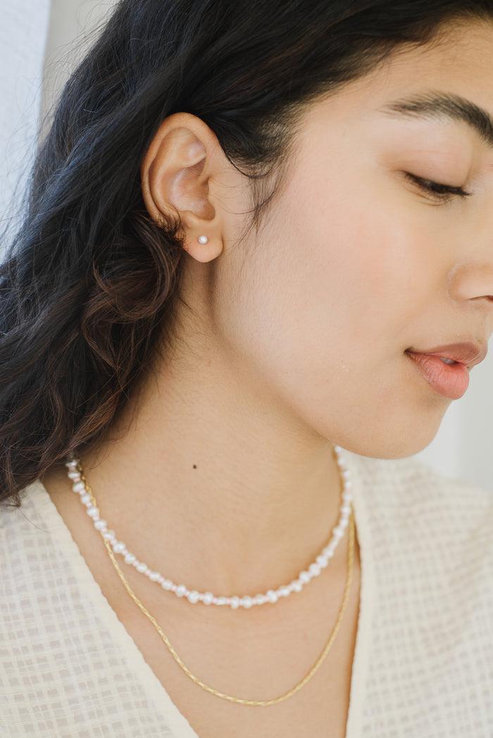 Kara Yoo Jewelry Esther Studs Solid 14K Gold