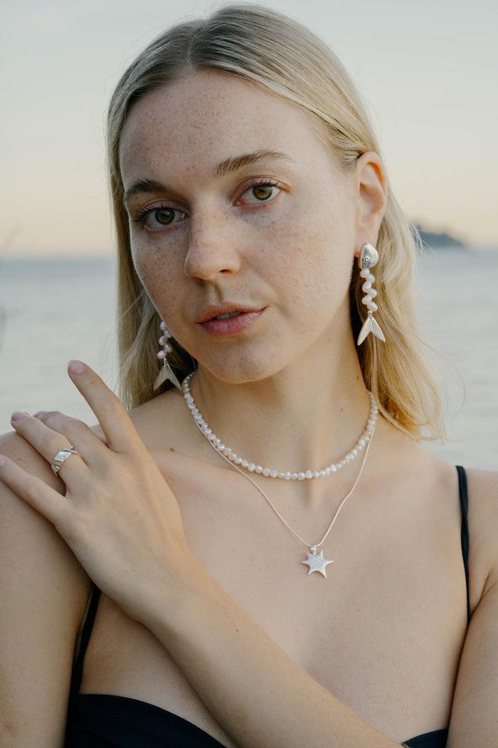 Kara Yoo Jewelry Fishbone Earrings