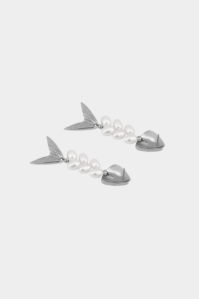 Kara Yoo Jewelry Fishbone Earrings