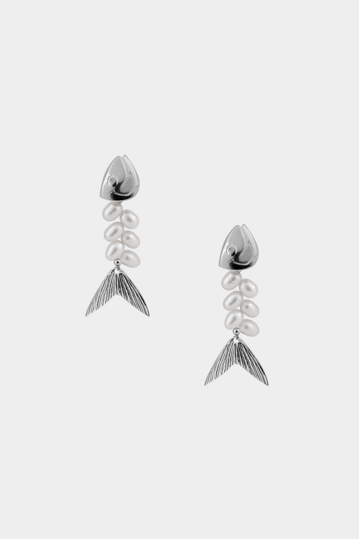 Kara Yoo Jewelry Fishbone Earrings