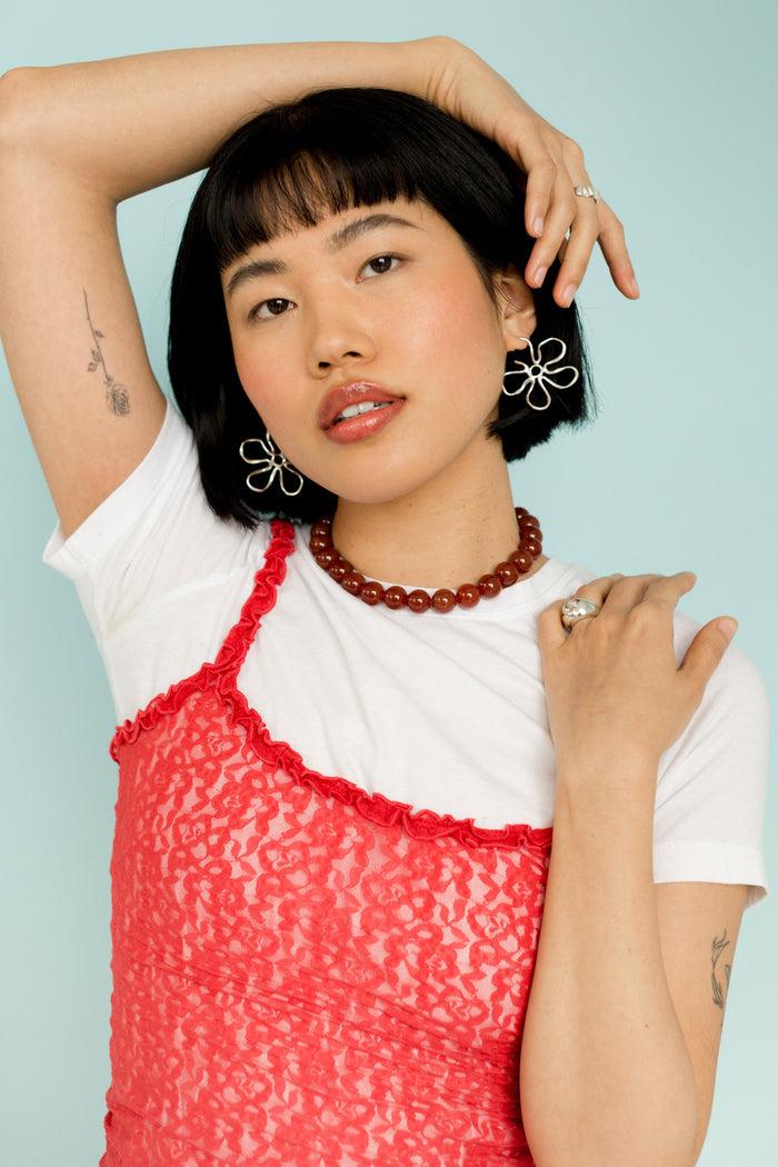 Kara Yoo Jewelry Flora Large Hoops