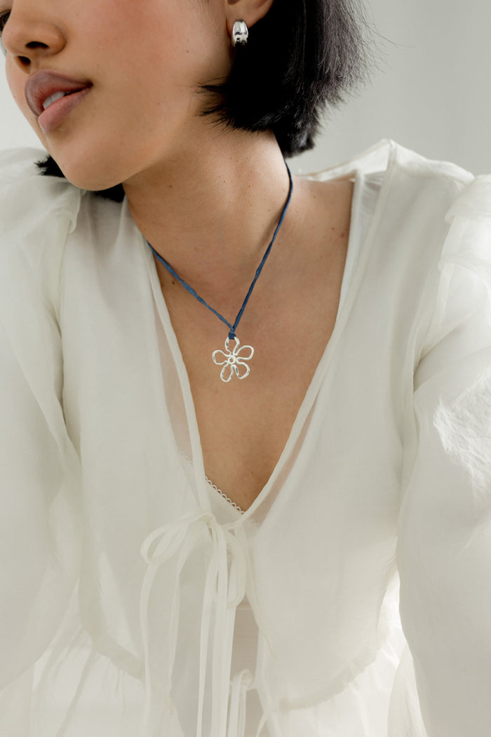 Kara Yoo Jewelry Flora On Raw Silk