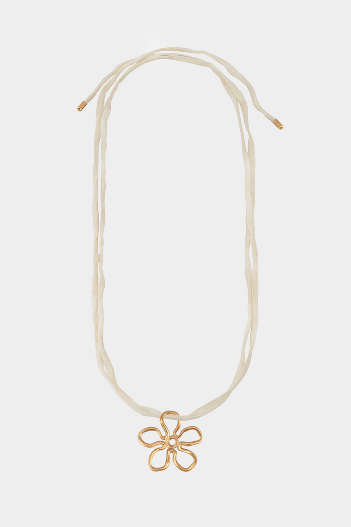 Kara Yoo Jewelry Flora On Raw Silk