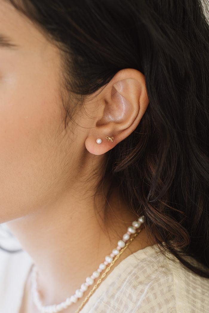 Kara Yoo Jewelry Harper Studs Solid 14K Gold