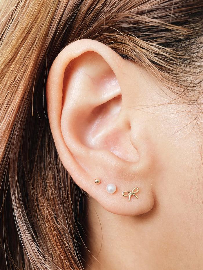 Kara Yoo Jewelry Harper Studs Solid 14K Gold