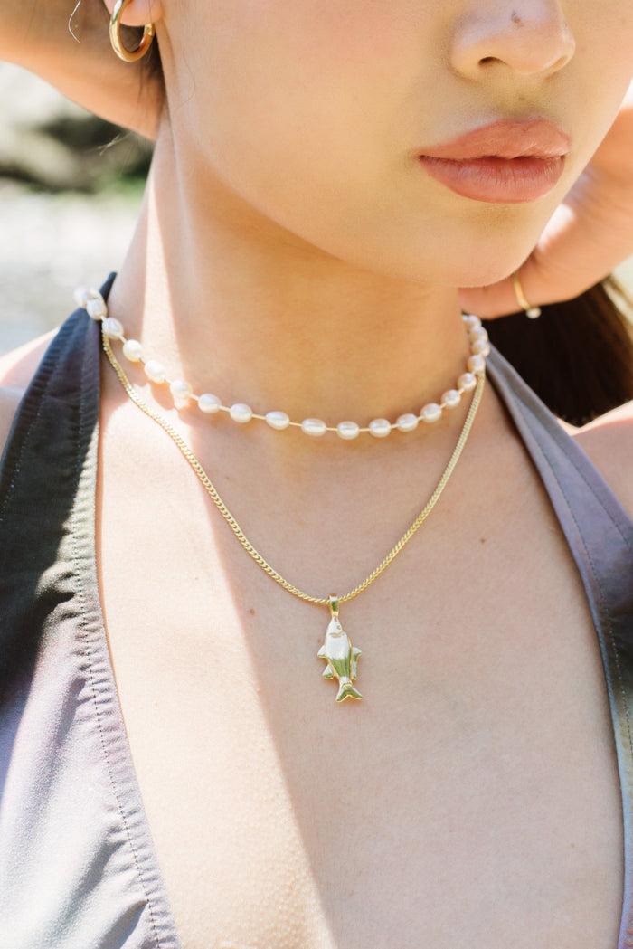 kara yoo jewelry Lucky Fish Necklace