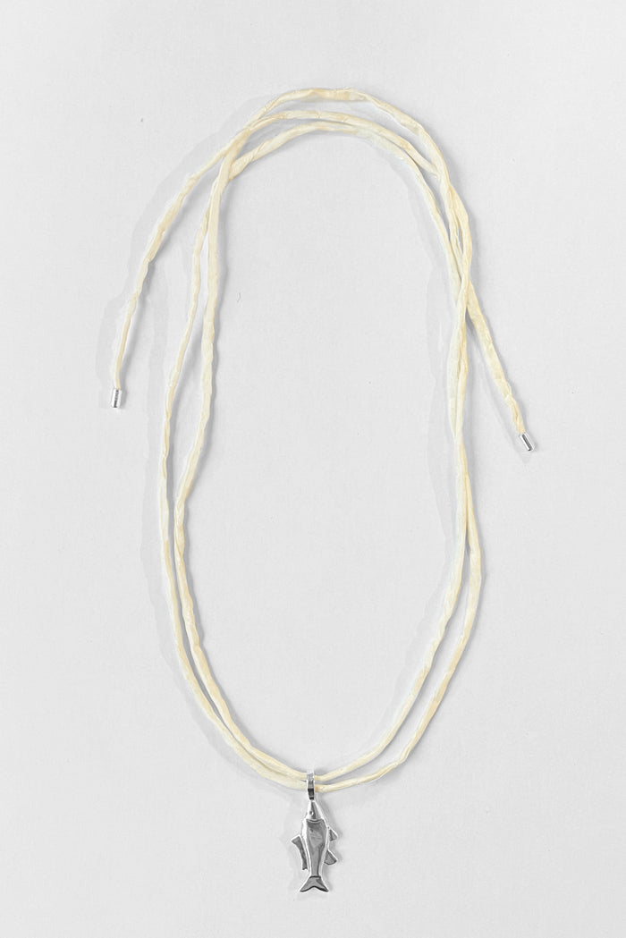 Kara Yoo Jewelry Lucky Fish On Raw Silk