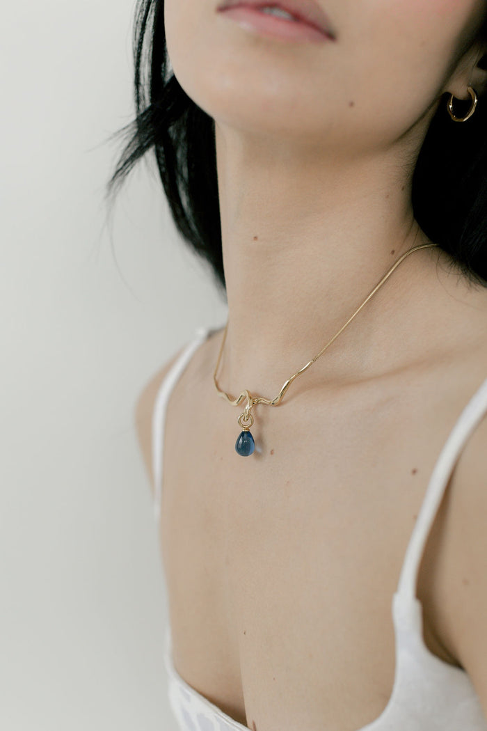 Kara Yoo Jewelry Maeva Necklace + Small Drop Charm