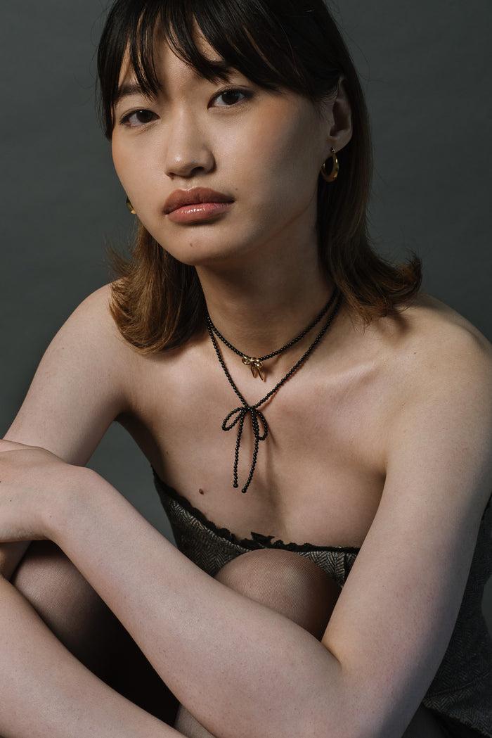 Kara Yoo Jewelry Maisie Onyx Necklace