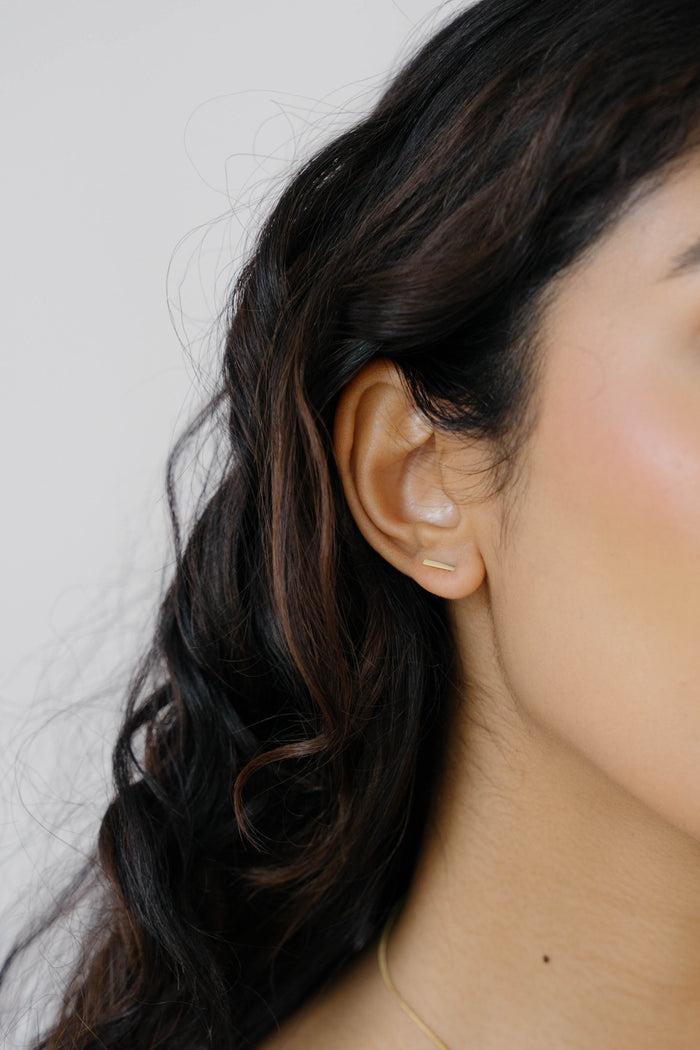 Kara Yoo Jewelry Millie I Studs Solid 14K Gold