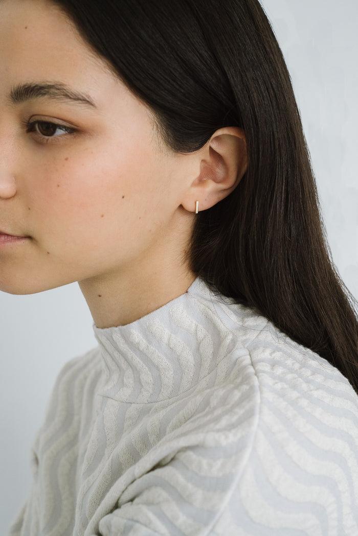 kara yoo jewelry Millie I Studs Solid 14K Gold