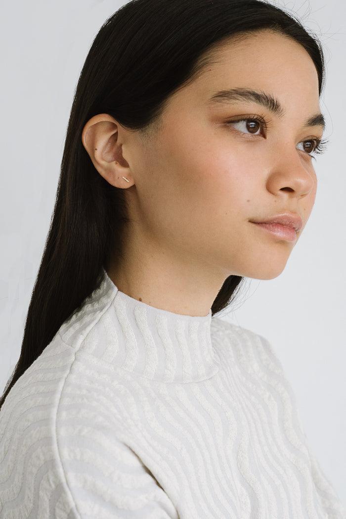 kara yoo jewelry Millie II Studs Solid 14K Gold