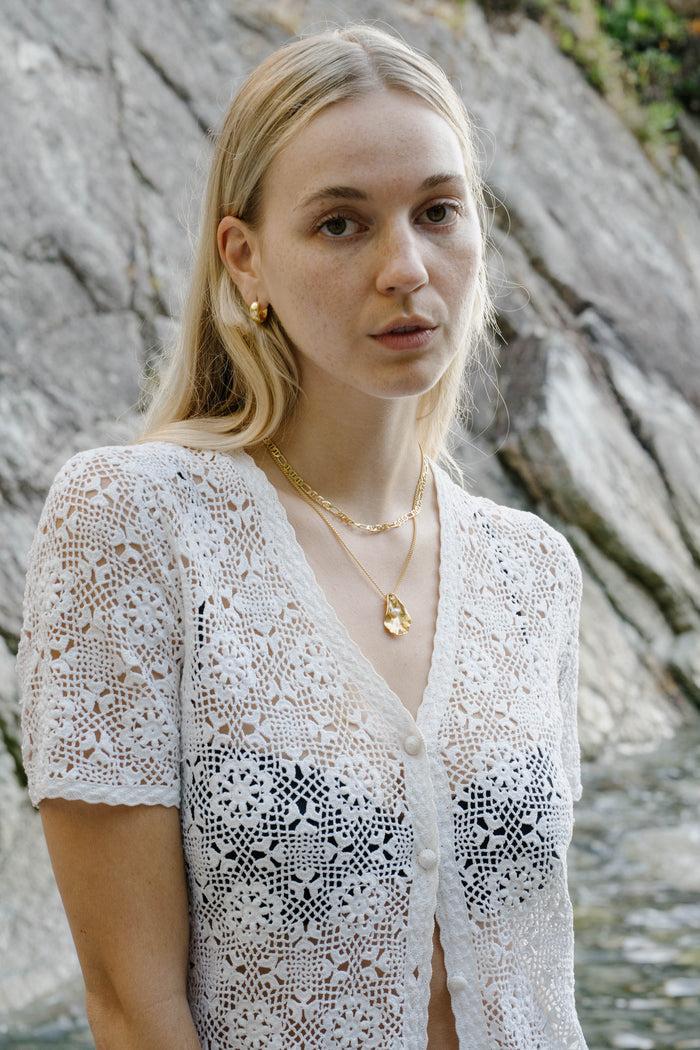 kara yoo jewelry Oyster Shell Necklace