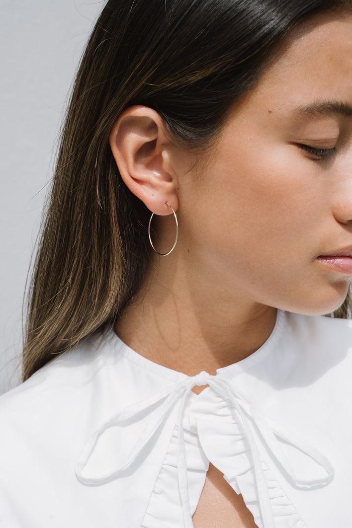 kara yoo jewelry Pull-Me-Through Small Hoops