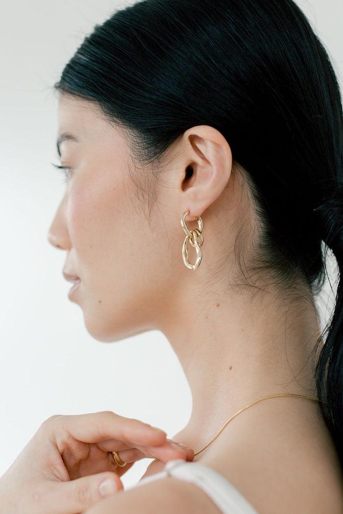Kara Yoo Jewelry Renata Hoop Set + Small Drops