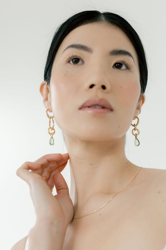 Kara Yoo Jewelry Renata Hoop Set + Small Drops