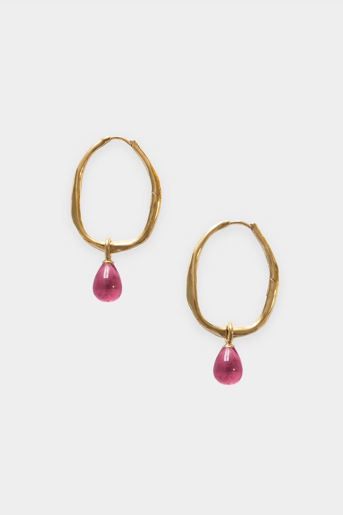 Kara Yoo Jewelry Romy Hoops + Small Drops