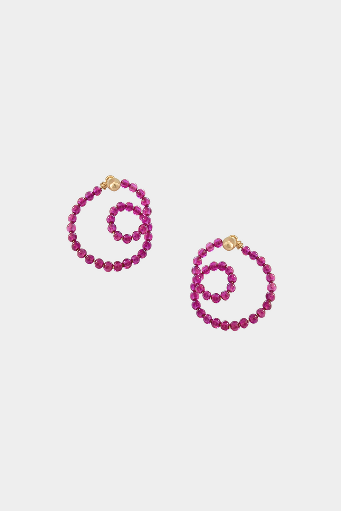 Kara Yoo Jewelry Rosa Swirl Hoops