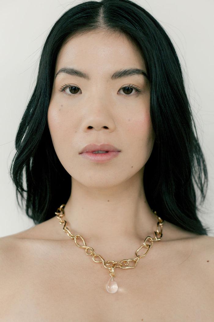 Kara Yoo Jewelry Sabine Necklace + Large Drop Charm