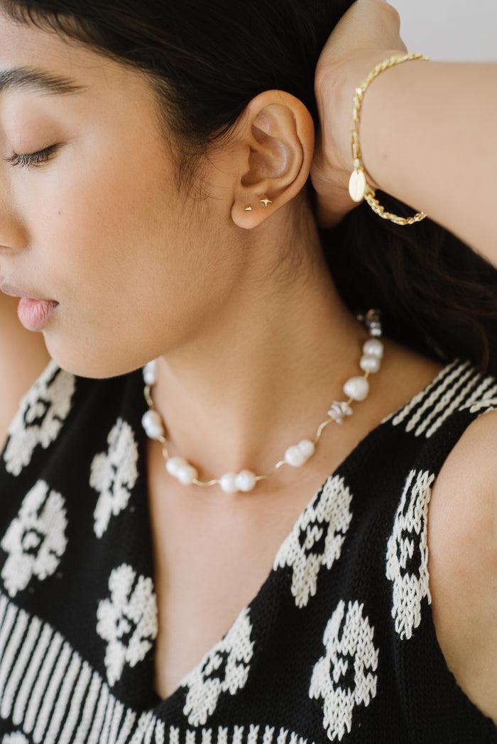 Kara Yoo Jewelry Scarlet Studs Solid 14K Gold