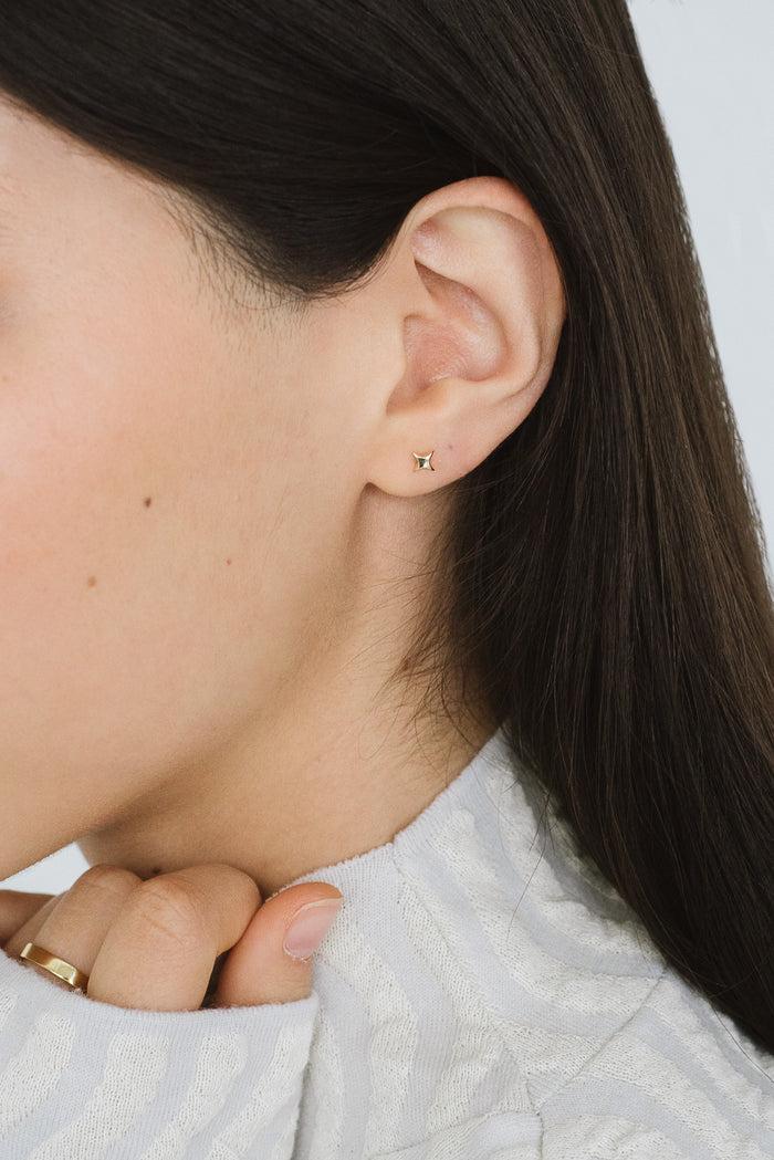 kara yoo jewelry Scarlet Studs Solid 14K Gold