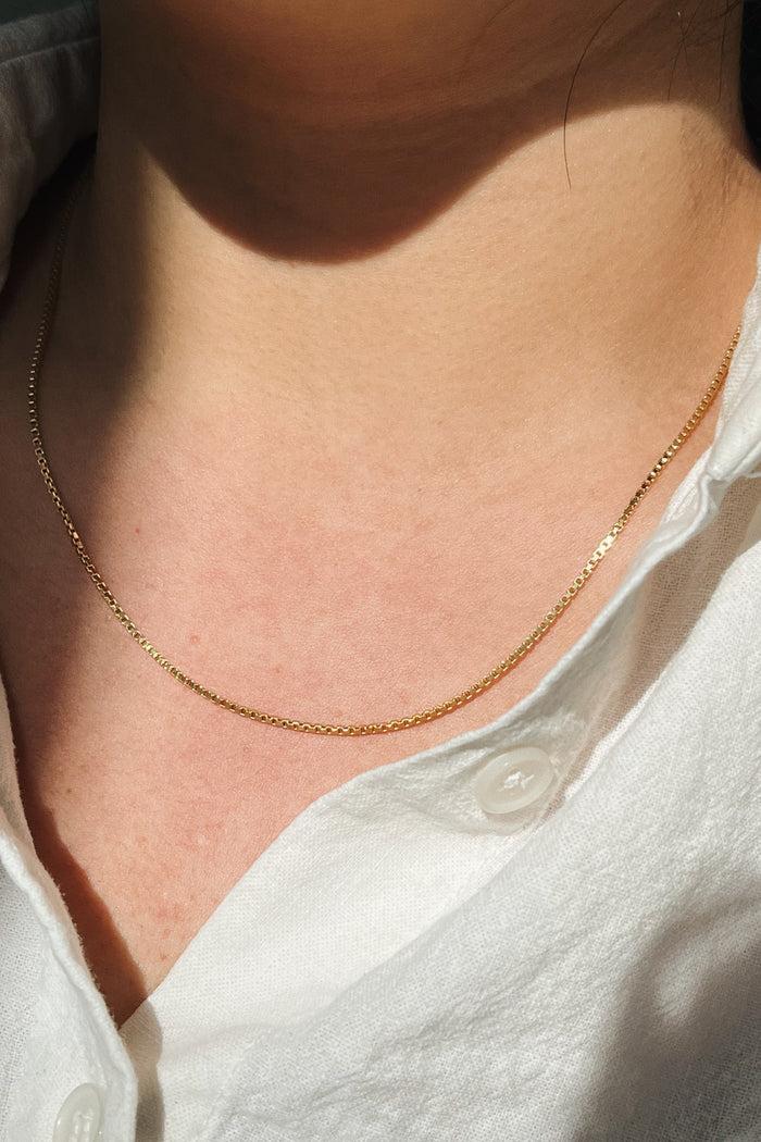 kara yoo jewelry Thin Box Necklace