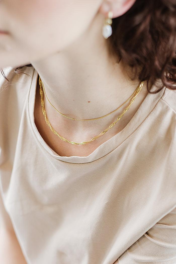 kara yoo jewelry Thin Curb Necklace