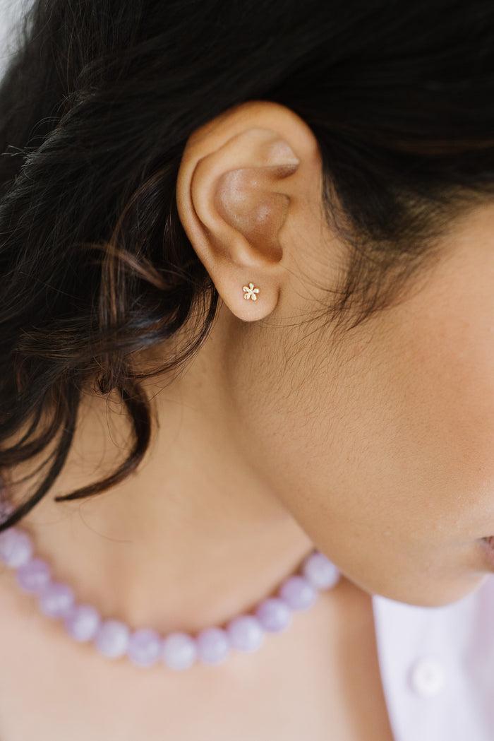 Kara Yoo Jewelry Willow Studs Solid 14K Gold