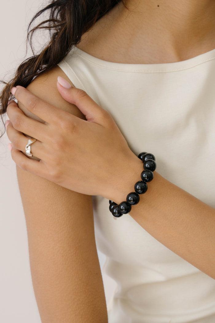 kara yoo jewelry Yona Bracelet Black Onyx