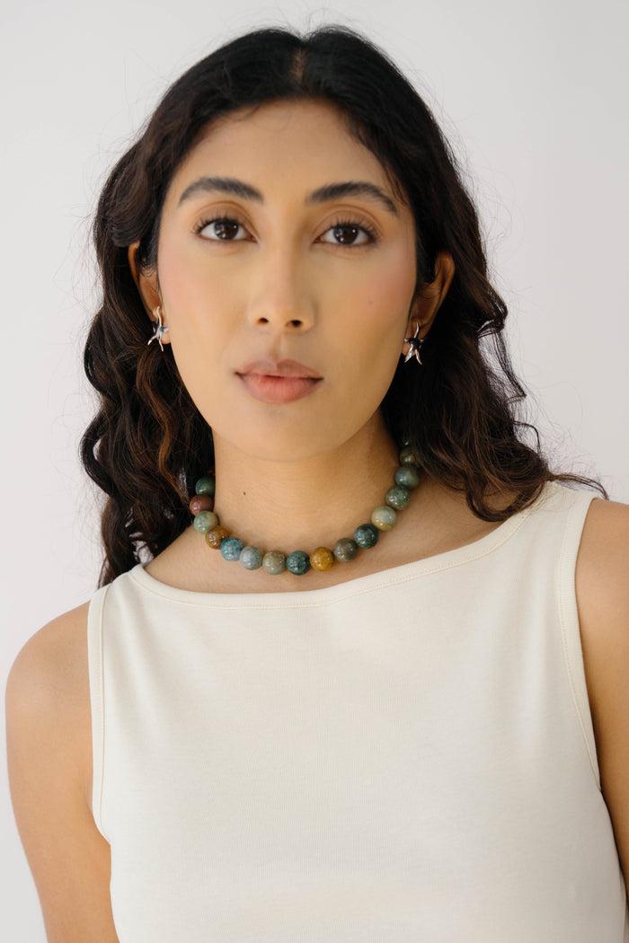 kara yoo jewelry Yona Collar River Jasper