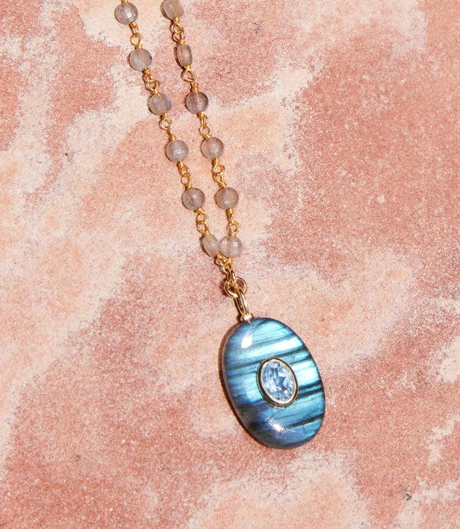 karen kane Amazonite Amazonite Amulet Necklace Karen Kane