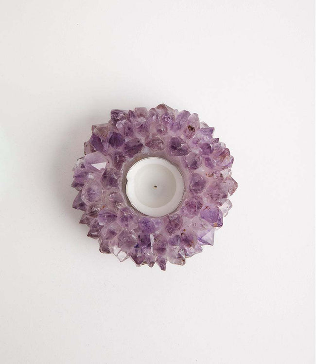 Karen Kane Amethyst Crystal Candleholder Karen Kane