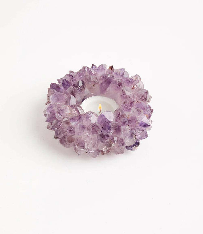 karen kane Amethyst Crystal Candleholder Karen Kane