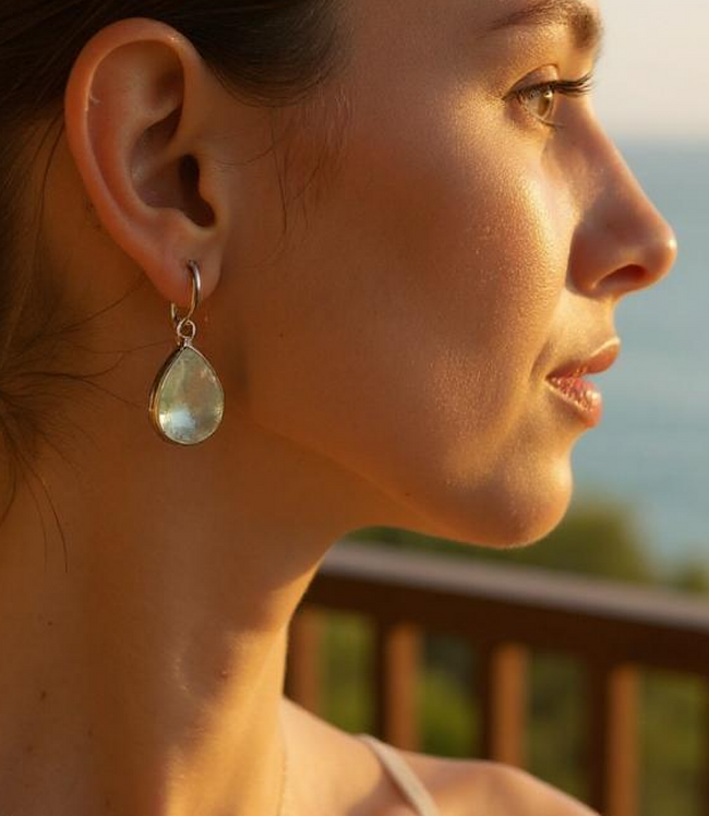 Karen Kane Aqua Faceted Aquamarine Teardrop Earrings Karen Kane