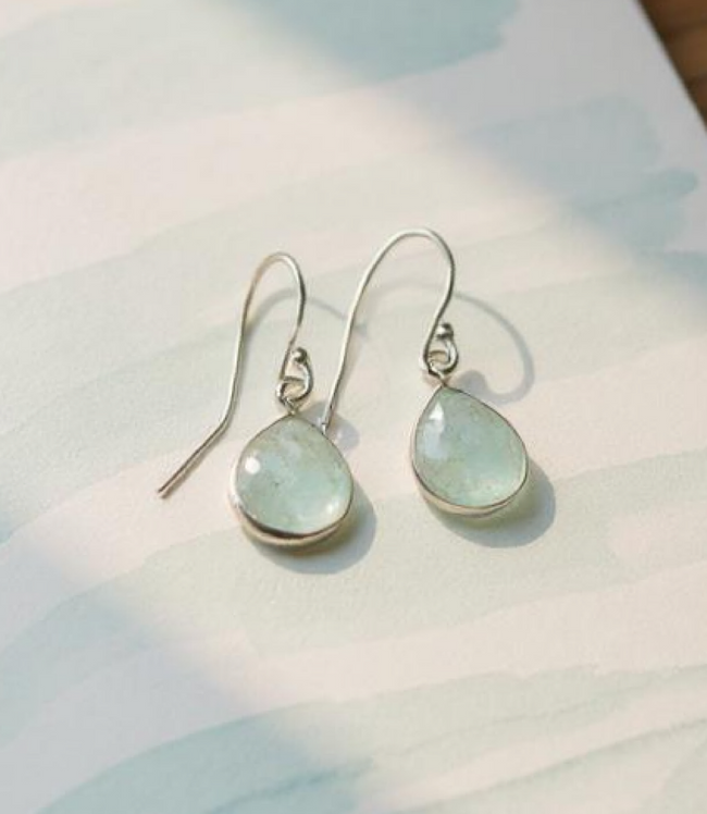 karen kane Aqua Faceted Aquamarine Teardrop Earrings Karen Kane