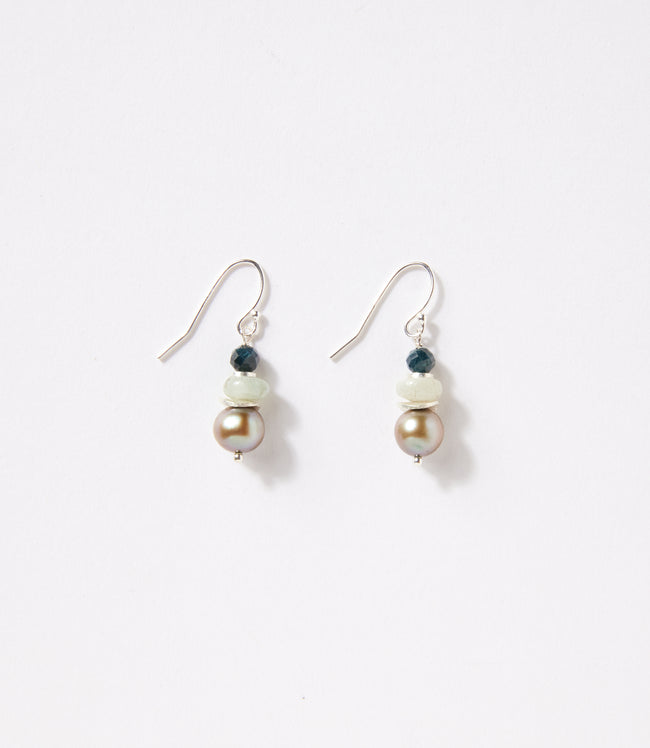 Karen Kane Aqua Gemstone And Pearl Earrings Karen Kane