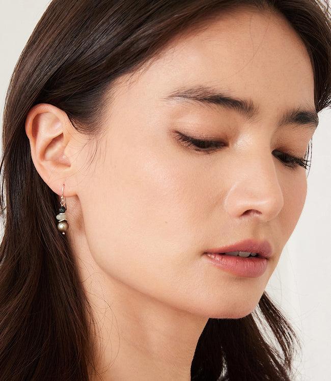 Karen Kane Aqua Gemstone And Pearl Earrings Karen Kane