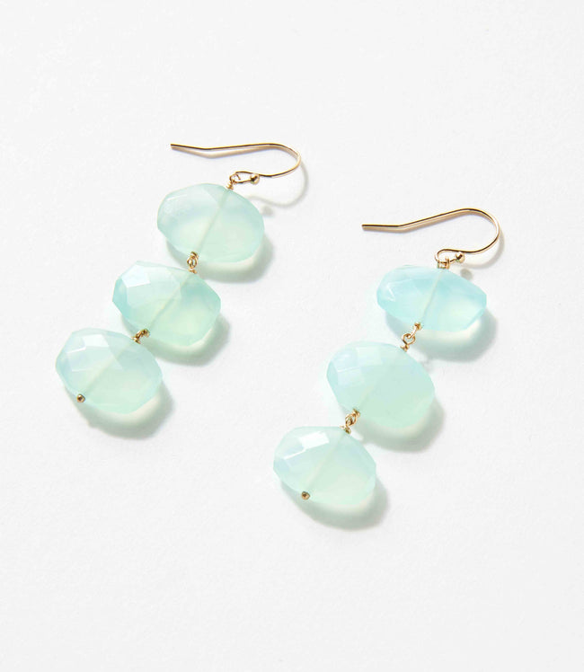 Karen Kane Aqua Tiered Gemstone Earrings Karen Kane