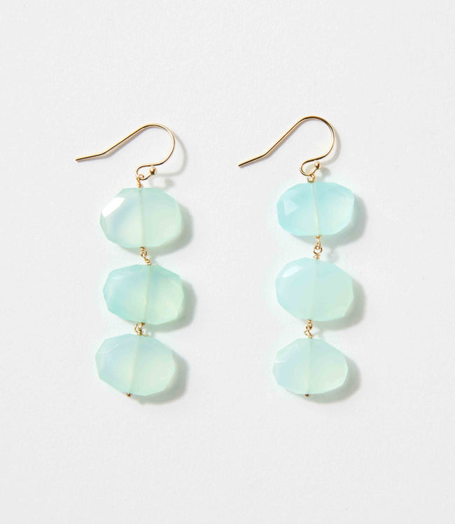 Karen Kane Aqua Tiered Gemstone Earrings Karen Kane