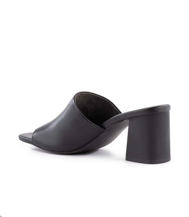 Karen Kane Black Adapt Leather Heel Sandals Karen Kane