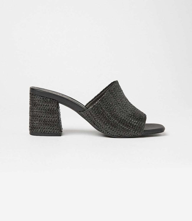 Karen Kane Black Adapt Raffia Heel Sandals Karen Kane