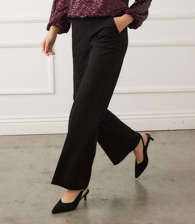 Karen Kane Black Emily Straight Leg Pants Karen Kane