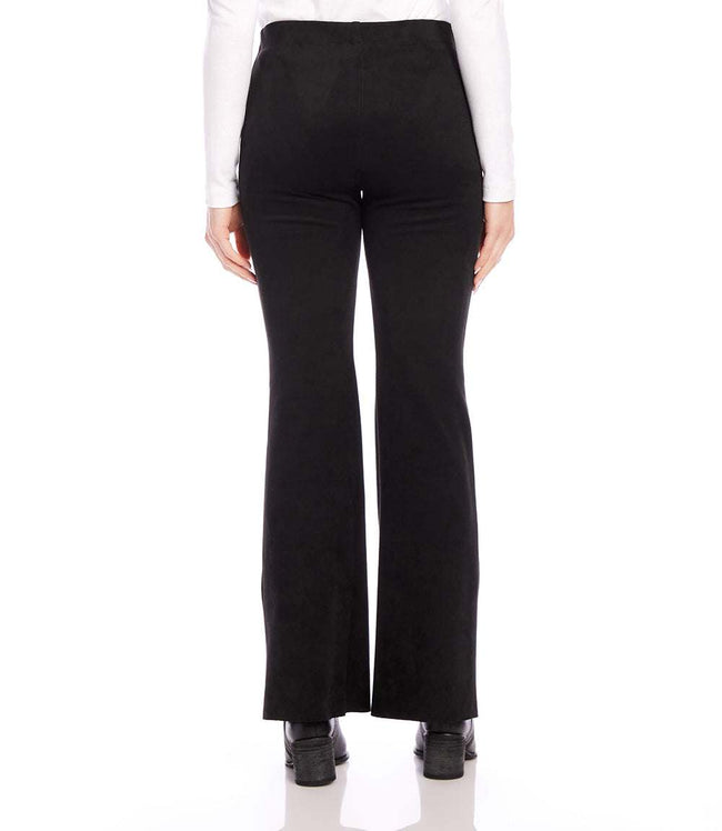Karen Kane Black Faux Suede Bootcut Pants Karen Kane