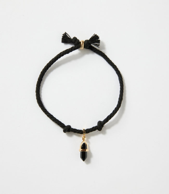 Karen Kane Black Gemstone Point Cord Bracelet Karen Kane