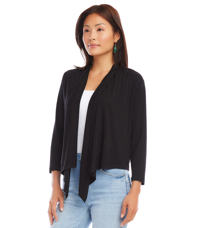 Karen Kane Black Petite Size Calli Cardigan Karen Kane