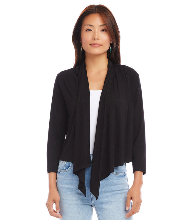 karen kane Black Petite Size Calli Cardigan Karen Kane